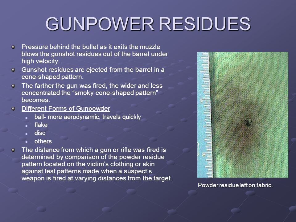 Gunshot Residues (Gsr)